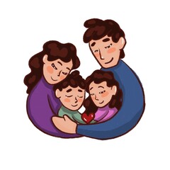 happy family illustration