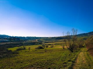 landscape with mountains and sky