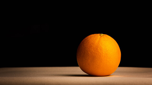 Orange on dark background