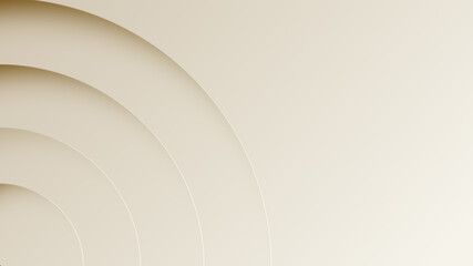 Abstract geometric circle pattern template that forming patterns with shadows and gradient on beige background. Technology concept with copy space for intro use in minimal style