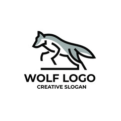 wolf logo vector