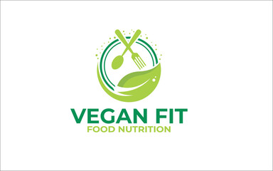 Illustration vector graphic of health diet nutrition concept Logo Design template