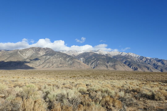 The scenery of the Eastern Sierra Nevada Mountains, Mono County, California.