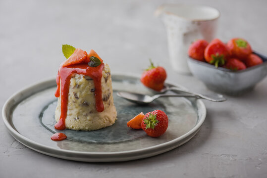 Trauttmansdorff - Rice Pudding With Dried Fruits And Berry Sauce