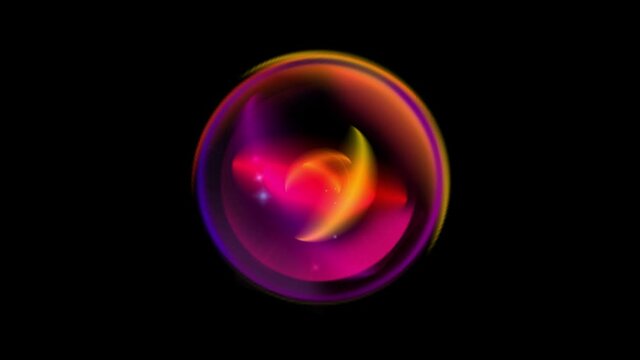 light neon abstract magic ball 4k