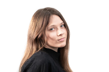 Fototapeta premium Beautiful young woman posing, wearing black