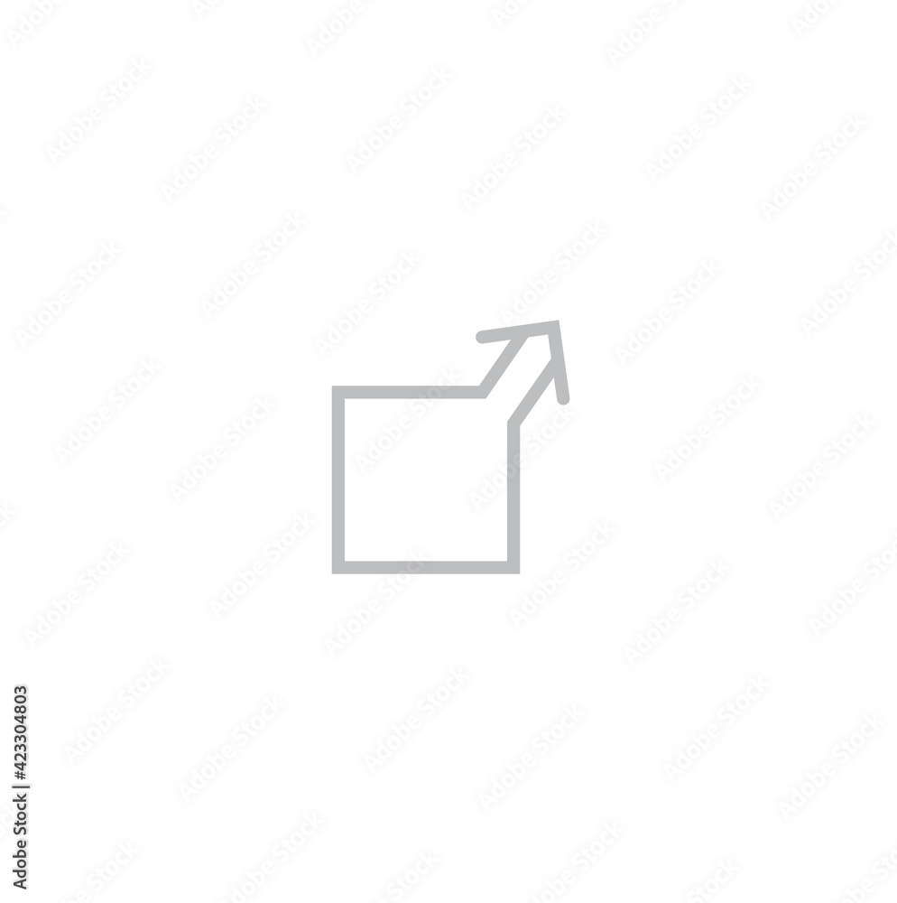 Poster go to icon design. flat icon design of the linked website. vector illustration.