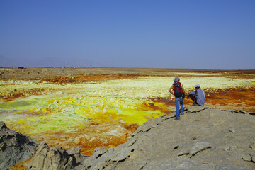 Fototapeta premium Paysage volcanique de Dallol en Ethiopie