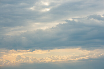 Fototapeta na wymiar Beautiful sky background with clouds. Scenic cloudscape.