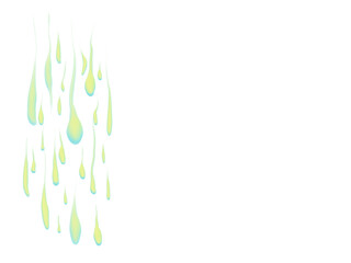 Colored drops with copy space, Hand-drawn illustrated background.
