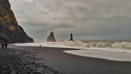 storm on the beach