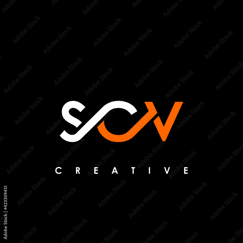 Canvas Prints scv letter initial logo design template vector illustration