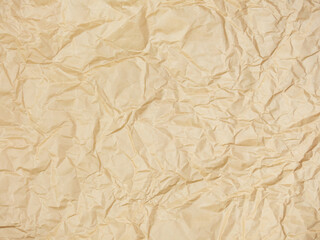 Crumpled brown paper Texture of brown paper that is rough and wrinkled image as background to fill with text or logo in vintage or style