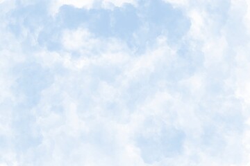 Pastel blue sky with clouds background effect