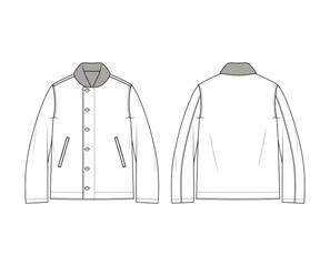 Men's N-1 Deck Jacket - Front & Back