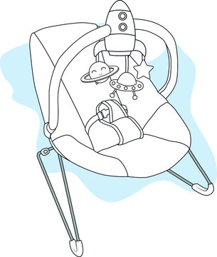 recommend clip art: Baby Rocker And Bouncer Design. Mamas and Papas Baby Bouncing Cradle vector sketch template