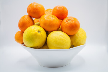 Lemons and Mandarins in a Bowl