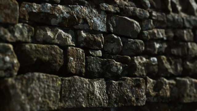 Closeup of old stone wall