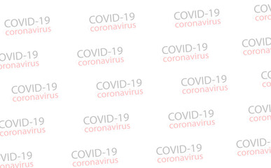 covid 19 translucent coronavirus pattern on white isolated background