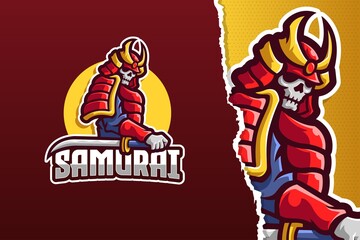 Samurai Knight Warrior Mascot Logo Template