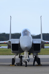 A fighter preparing for takeoff.