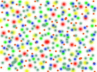 colorful background spots green, red and yellow abstract art design on a white background