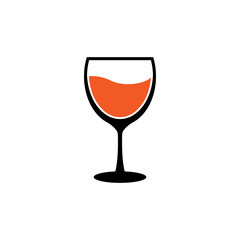 Wine glass icon design template vector illustration
