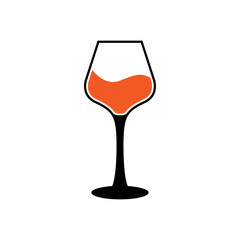 Wine glass icon design template vector illustration