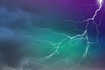 Lightning, thunder cloud dark cloudy sky 