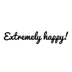 ''Extremely happy'' Lettering