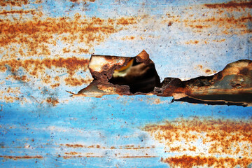 Surface rust on the surface, blue