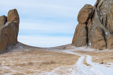 Gorkhi-Terelj National Park at Ulaanbaatar , Mongolia Jan 2019.