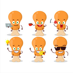 Chicken thight cartoon character with various angry expressions