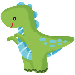 Illustration vector graphic of the cute dino. Perfect for kids' product, print product, sticker, educational toys