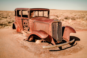 route 66 old abandoned vehicle 