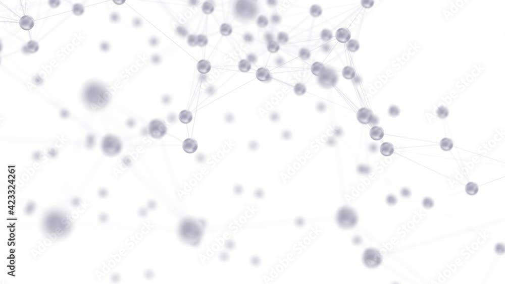 Poster 3d animation molecule structure loop animation. scientific medical background with atoms and molecul