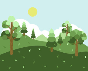 vector illustration background theme nature style flat design