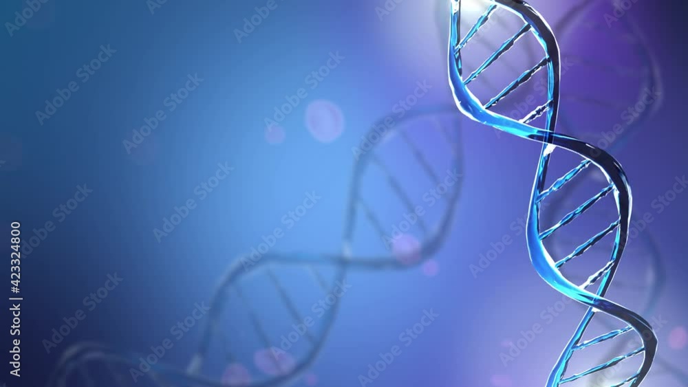 Poster detailed digital interface of futuristic dna analysis process motion graphic loop background. light 
