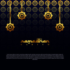 ramadhan kareem background template with golden ornament