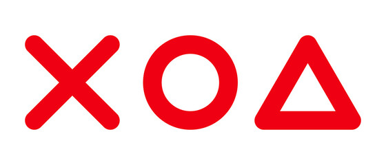 Obraz premium まる、ばつ、三角の記号