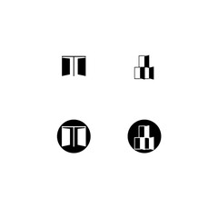 simple door icon vector logo