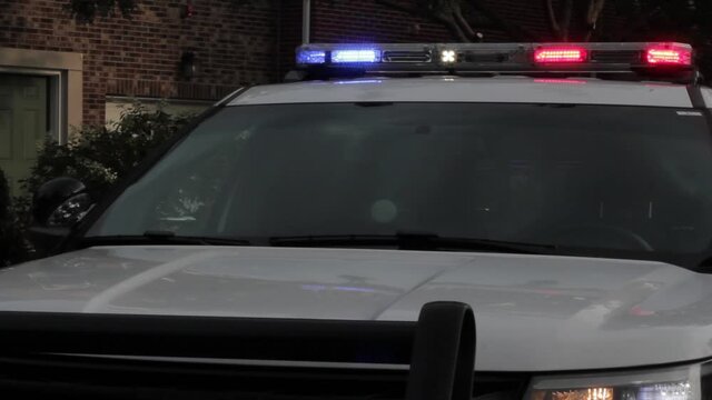 Cop car up close