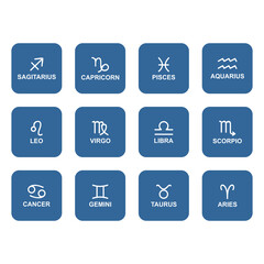 zodiac icon set vector sign symbol