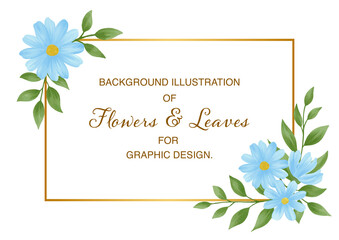 Flowers and leaves background design