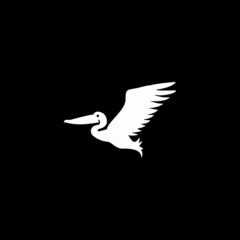 simple Pelican Vector Logo Template illustration
