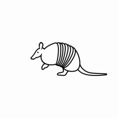 Vector Logo Illustration Armadillo icon logo
