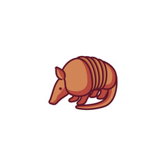 Vector Logo Illustration Armadillo icon logo
