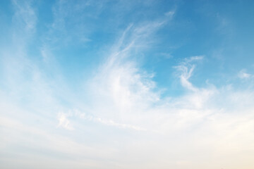 Blue and pastel sky background.