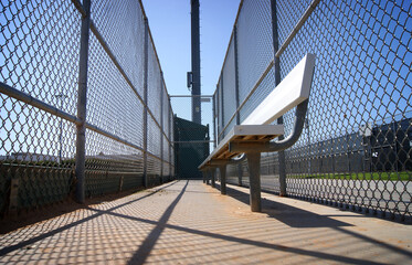 Baseball and softball dugout bench