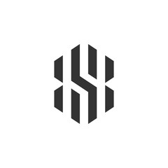S and 8 combined into one form -  monogram logo design vector